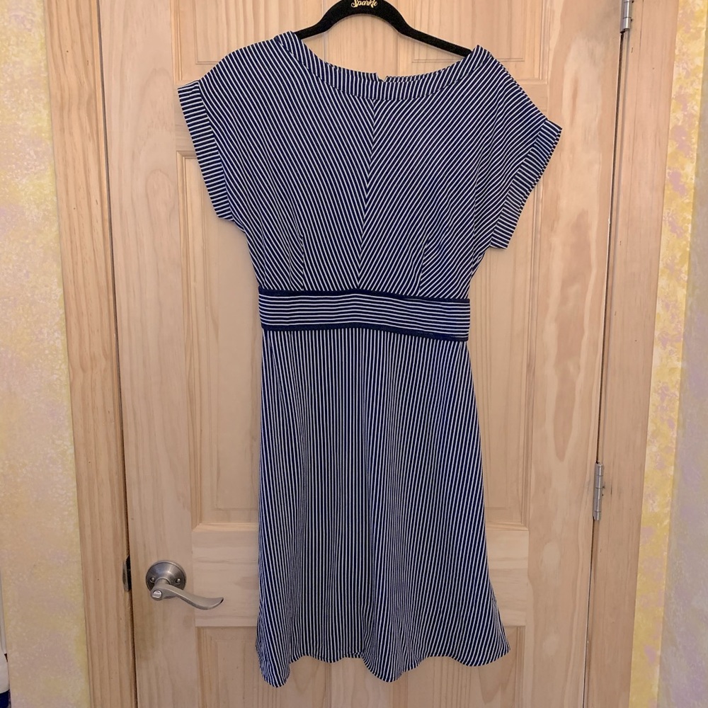 Navy Striped Dress